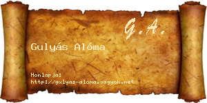 Gulyás Alóma névjegykártya